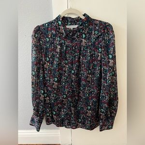 Women’s Gerard Darel Multicolored button up blouse. size 40.